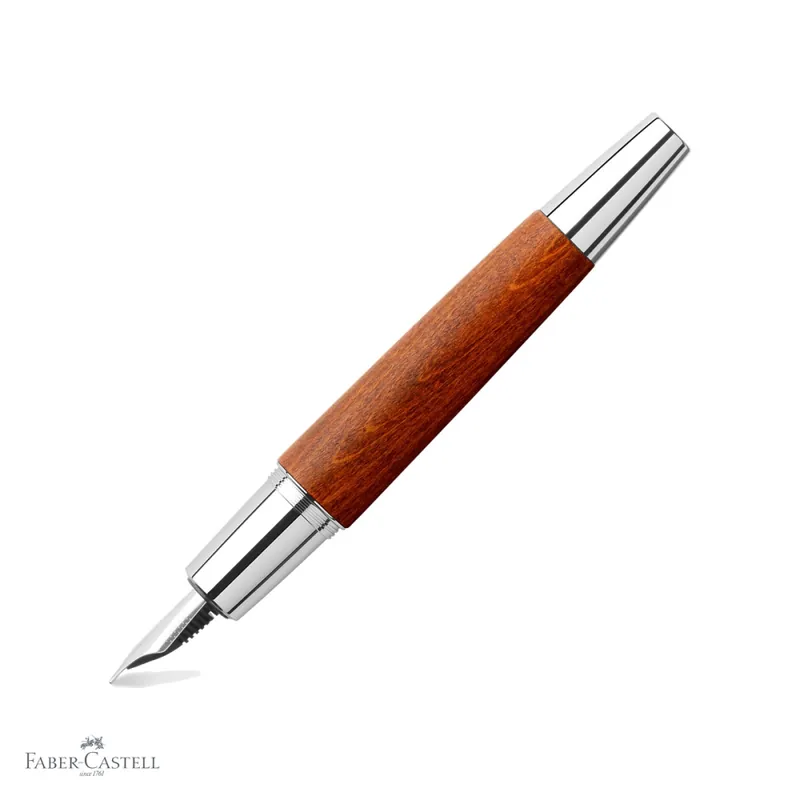 Ultima șansă Stilou Faber-Castell e-Motion, corp din lemn de par, penita otel inoxidabil, pentru scriere premium