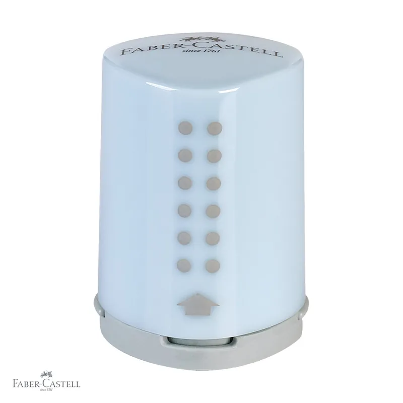 Calitate înaltă Ascutitoare mini Faber-Castell Grip 2001, plastic cu container, unghi universal 24°, pentru penar