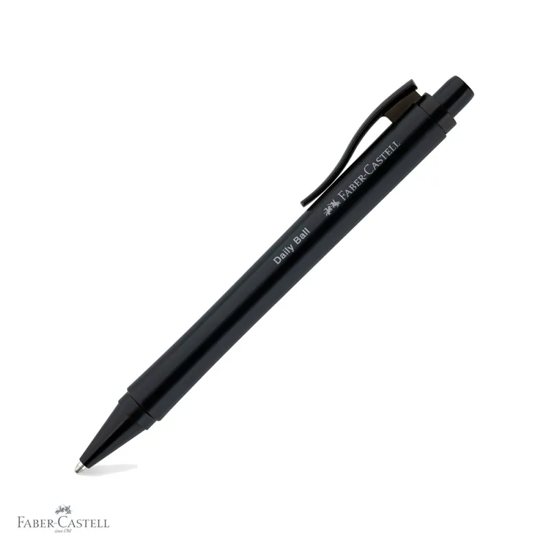 Chilipir Pix cu mecanism Faber-Castell Daily, mina XB, cerneala albastra, corp din plastic reciclat, pentru uz zilnic