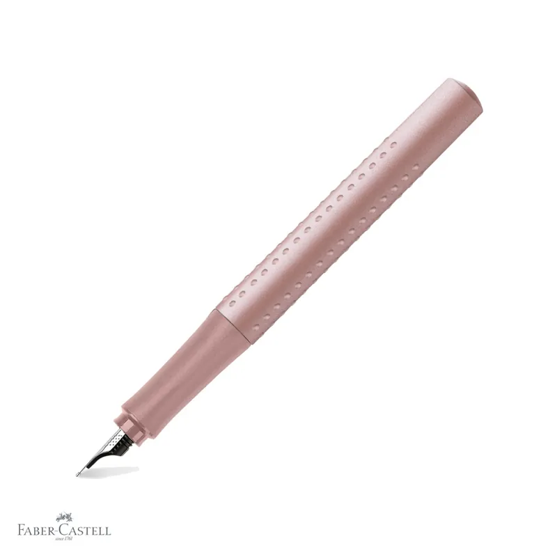 Stilou Faber-Castell Grip 2011 Rose Pal 2024, penita din otel inoxidabil, pentru dreptaci si stangaci Expediere rapidă