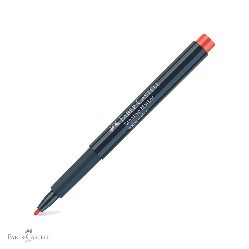 Ieftin Marker creativ Faber-Castell, culoare rosu pepene, varf 1.5 mm, pentru multiple suprafete
