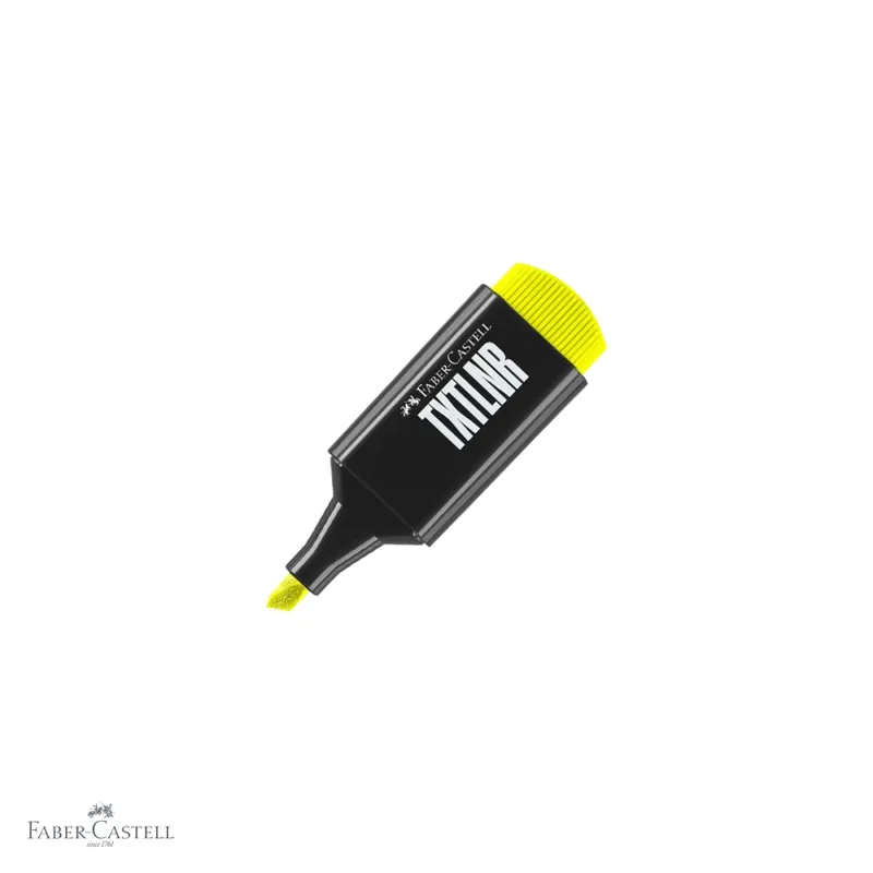 Reduceri Textmarker mini Faber-Castell, superfluorescent galben, varf tesit, pentru evidentiere text