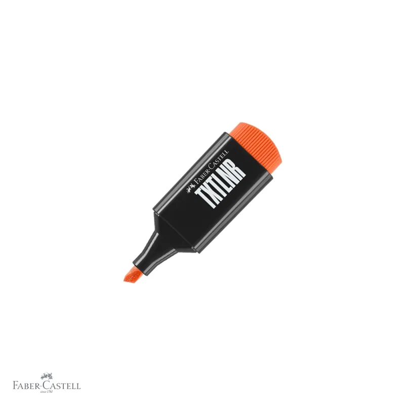 Bestseller Textmarker mini Faber-Castell, superfluorescent portocaliu, varf tesit 1-5 mm, pentru evidentiere text