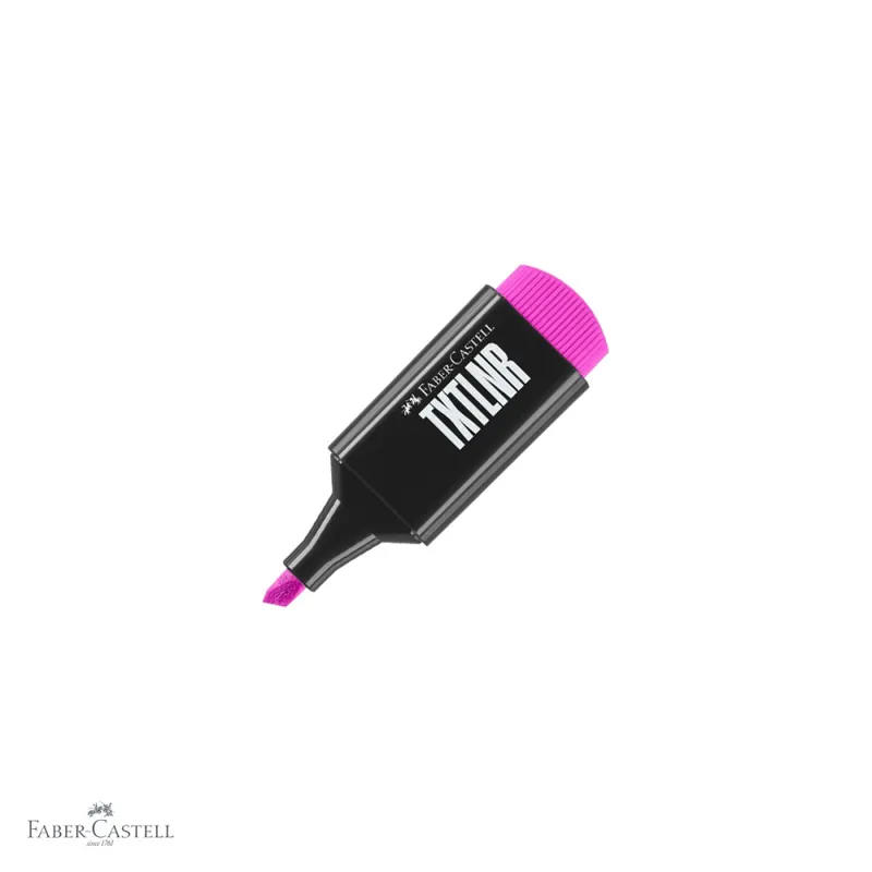 Textmarker mini Faber-Castell, superfluorescent roz, varf tesit, pentru evidentiere text Reducere de preț