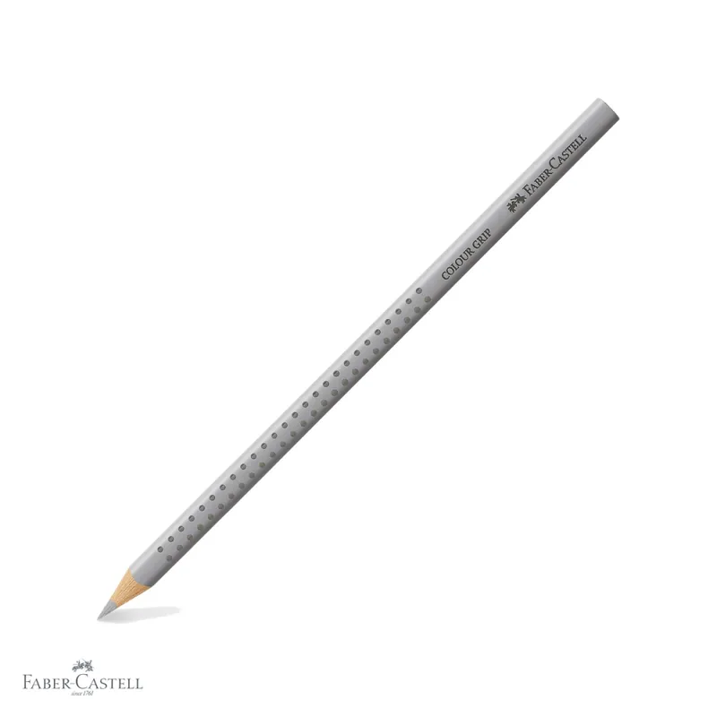 Bestseller Creion colorat triunghiular Faber-Castell Grip, culoare gri rece, ergonomic, pentru copii