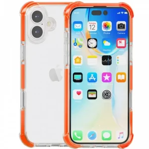 Cumpărături sigure CELLECT Rezistent la șocuri silicon toc iPhone 16 Plus portocaliu