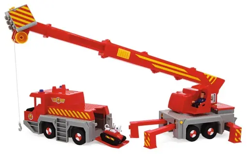 Super ofertă Jucarie Simba 109252517 Pompierul Sam 2-in-1 Vehicul de Salvare si Macara 50 cm cu Lumini si Sunete