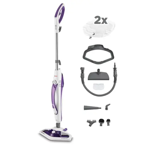 Polti Vaporetto SV440 Double Aparat de curatat cu abur 2-in-1 AlbViolet 11 accesorii Vezi acum