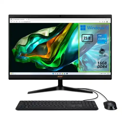 Desktop PC Acer Aspire C24 Intel Core i5 16GB RAM 1024GB SSD Windows 11 Preferatul clienților