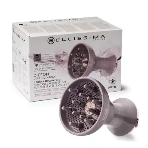 Plată securizată Difuzor Bellissima Diffon Ceramic Argan Anti-Frizz pentru par cret si ondulat