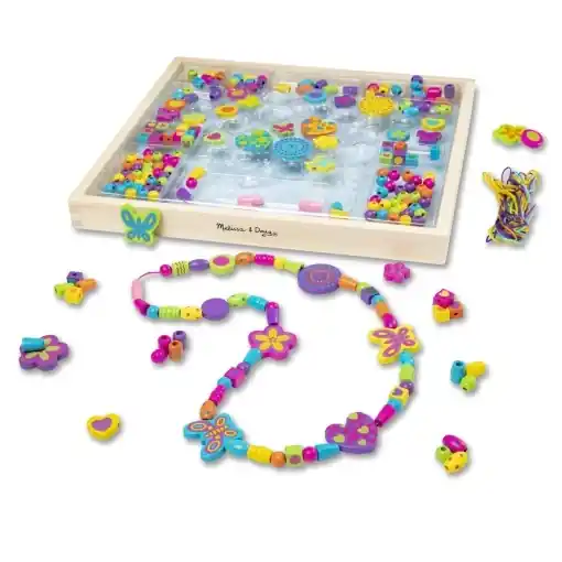 Promoție Melissa Doug Set Creativ Perle din Lemn FSC 200 Piese Pentru Copii 4