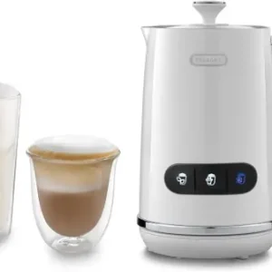 Spumator de lapte DeLonghi LatteMix EMF3W 250ml Alb pentru lapte cald si rece Retur ușor
