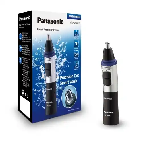 Trimmer Panasonic ER-GN30-K503 Nas si Urechi Lame Hypoalergenice Sistem Curatare Vortex Negru Ofertă limitată