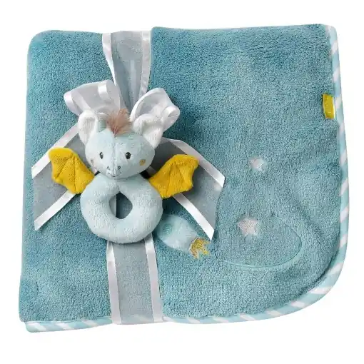 Calitate înaltă Fehn Kuscheldecke Fledermaus 100x75 cm Material moale si calduros Albastru