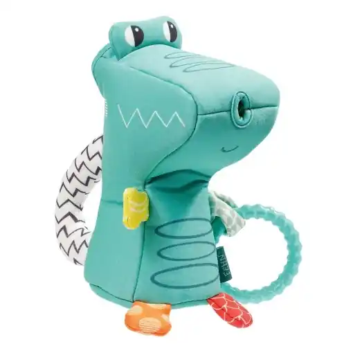 Fehn Giess-Krokodil 050073 Jucarie de baie pentru bebelusi si copii material impermeabil 16 cm Reducere de preț