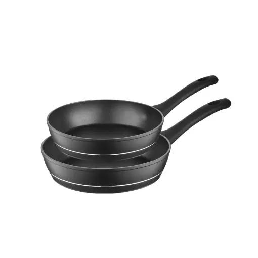 Set tigai Florina DELUX 2 piese Aluminiu Negru Antiaderent Compatibil Inductie Expediere rapidă