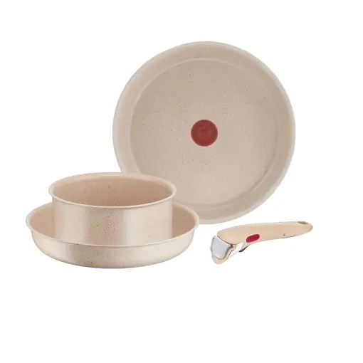 Transport gratuit Set Tefal Ingenio Delight L7839102 3 piese maner detasabil aluminiu reciclat antiaderent