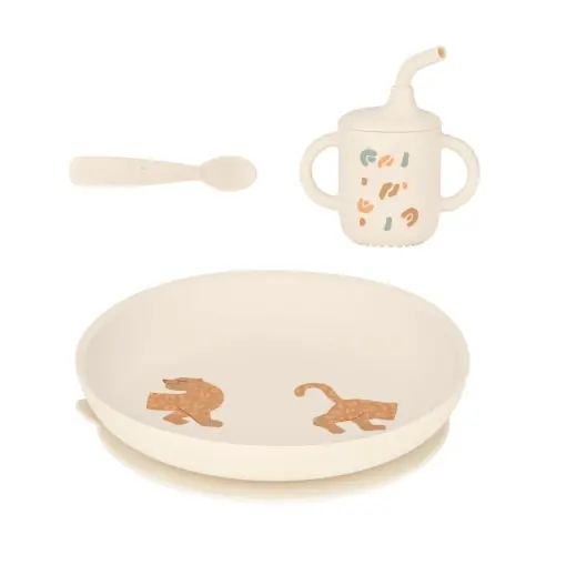 Set vase pentru bebelusi Babymoov Little Roar 3 piese BPA-free 9 luni silicon rezistent Popular