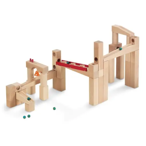 Plată sigură Haba 1136 Set Constructie Pista de Bile din Lemn 42 Piese pentru Copii 4