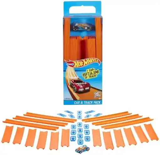 Set pista Hot Wheels Track Builder BHT77 36 piese 45 metri include 1 masinuta Discount