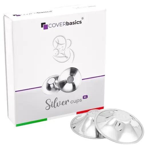 Protectii pentru alaptare COVERbasics SilverCups XL argint design ergonomic reutilizabile Doar azi