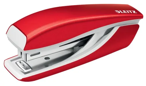 Ofertă exclusivă Capsator Leitz WOW Mini 55281026 10 coli tehnologie Direct Impact rosu
