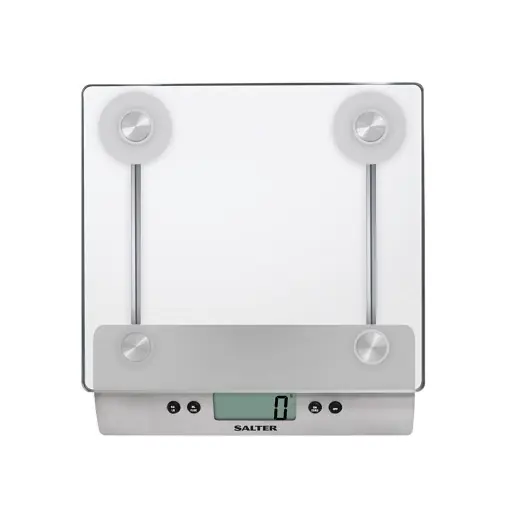 Cantar de bucatarie digital Salter design din sticla capacitate 5 kg functie Aquatronic Premium