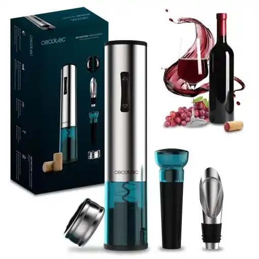 Tirbuson electric Cecotec InstantCork 1000 Gourmet otel inoxidabil deschidere rapida in 8 secunde Discount