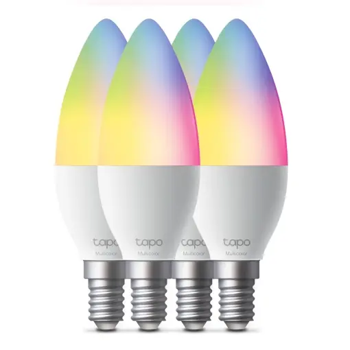 Bec inteligent Tapo L430C 4-pack E14 16 milioane de culori dimmabil control vocal Ofertă de sezon