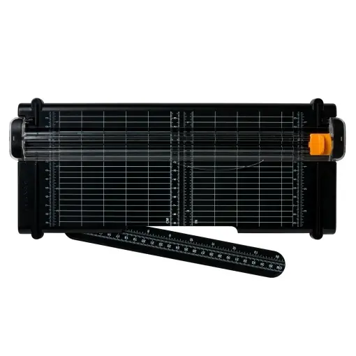 Fiskars Papierschneidemaschine 1004639 A4 Lama din otel inoxidabil titanium NegruPortocaliu Premium