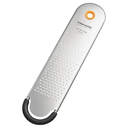 Promoție Rasnita fina Fiskars Functional Form 1079966 otel inoxidabil maner ergonomic grinegruportocaliu