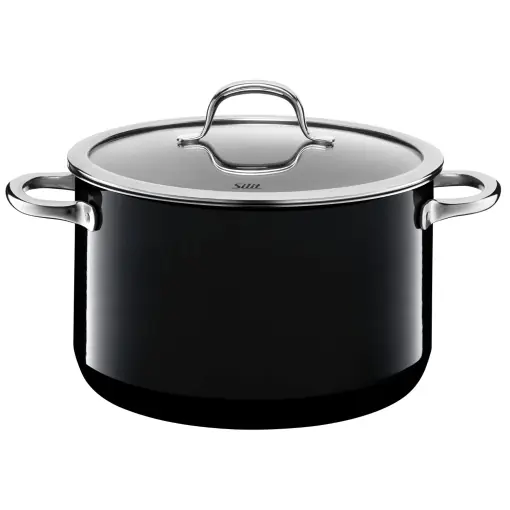 Oala inalta Silit Passion Black 24cm 64L Silargan compatibila inductie neagra Chilipir