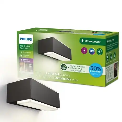 Aplica LED exterior Philips Stratosphere 38W IP44 lumina rece antracit Cel mai bun preț