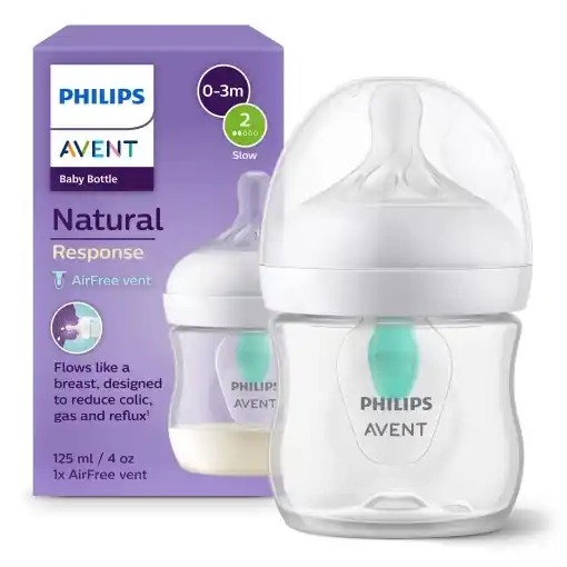 Popular Biberon Philips Avent SCY67001 Natural Response 125 ml BPA-Free cu Ventil AirFree