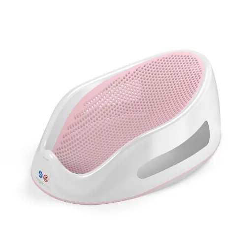 Calitate înaltă Angelcare Badesitz Light Pink Ergonomic pentru Baie Material Soft-Touch
