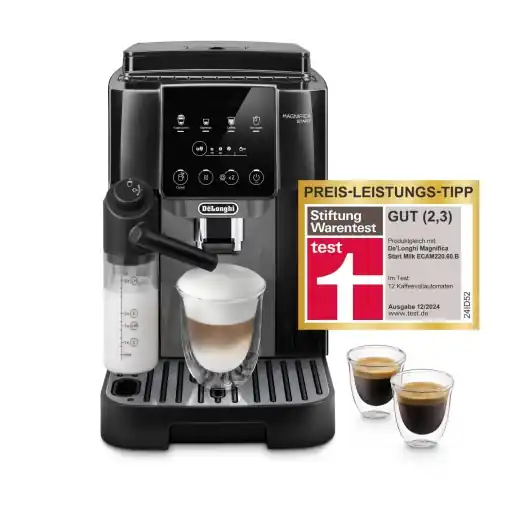 Espressor automat DeLonghi Magnifica Start ECAM22260BG LatteCrema 4 bauturi One-Touch Negru-Gri Reducere specială