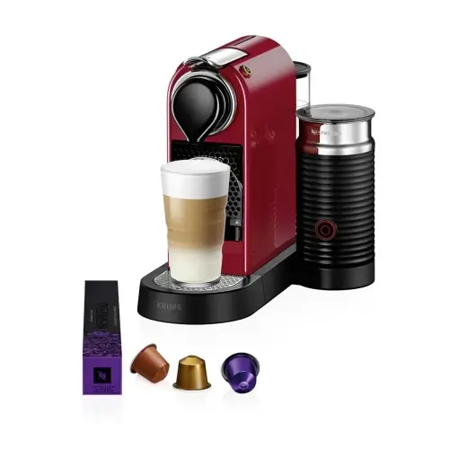 Cel mai bun preț Espressor capsule Nespresso Krups XN7615 CitizMilk 1260W 19 bari Rosu