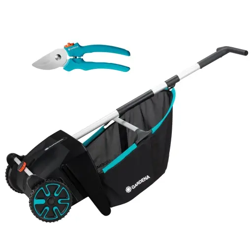 Lichidare de stoc Gardena Laub- und Rasensammler 3565-88 Colector Frunze si Iarba Fara Motor Maner Ergonomic