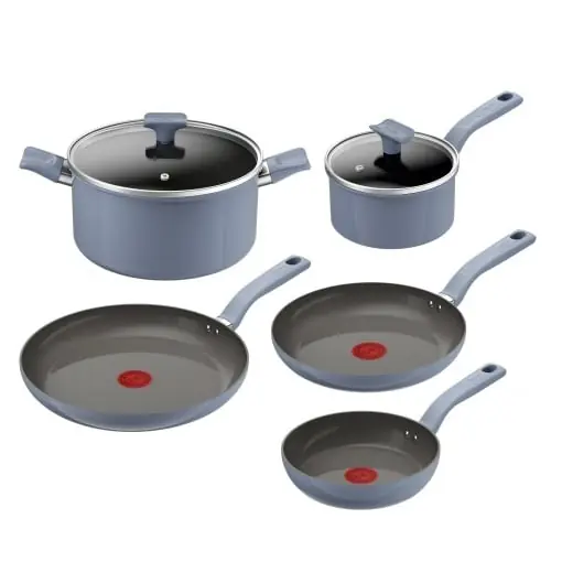 Set vase ceramice Tefal Cera Color On G922S704 7 piese antiaderent albastru Ieftin