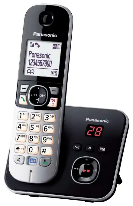 Telefon Panasonic KX-TG6821 Negru cu Raspuns Automat si Ecran LCD Doar azi