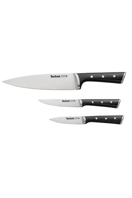 Set cutite Tefal Ice Force K2323S 3 piese otel german maner ergonomic negru Plată sigură