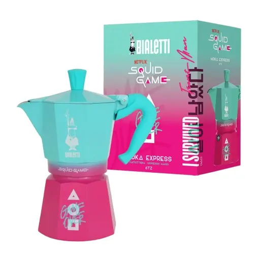 Cumpără online Cafetiera Bialetti Moka Express Squid Game 6 cesti Aluminiu 270 ml