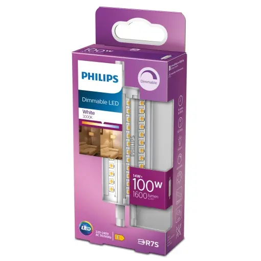 Super ofertă Philips Stab-LED R7S 118 mm 100W Lumina Neutra Dimmabil Consum Redus