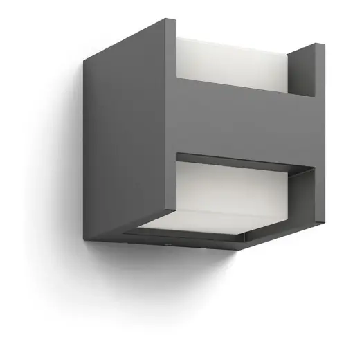 Aplica LED Philips Arbour 45W 1000 lm Lumina calda 2700K IP44 Aluminiu Gri antracit Ofertă limitată