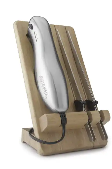 Ieftin Cutit electric Gastroback 41600 Home Culture Design 120W 2 lame argintiu