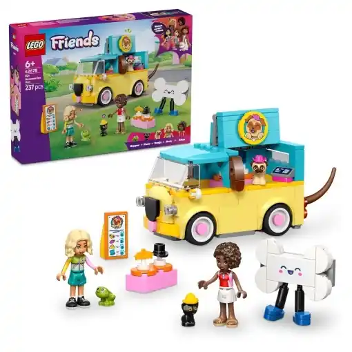 Reducere specială LEGO Friends 42678 Van Accesorii Animale 2 Mini Papusi 3 Figurine Animale