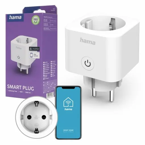 Reducere specială Priza inteligenta Hama WLAN Matter 3680W Control prin aplicatie si voce Alb