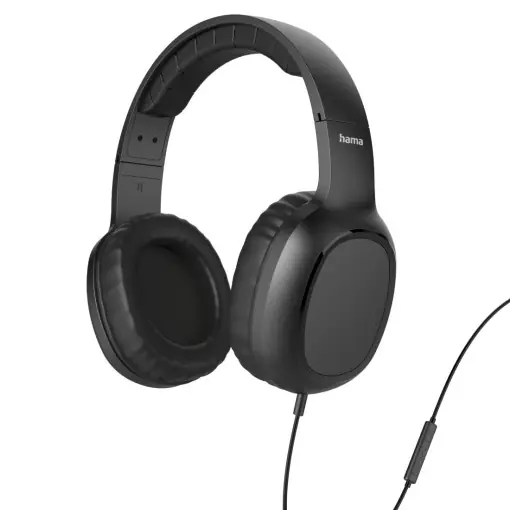 Chilipir Casti Hama Fun II On-Ear cu fir microfon integrat control vocal negru