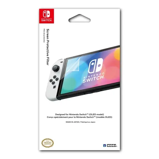 Livrare expres Folie de protectie Hori pentru Nintendo Switch OLED Model Licentiata Oficial Anti-bule Made in Japan