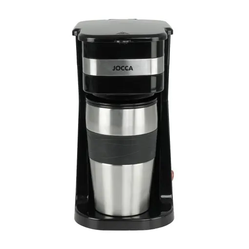 Ofertă exclusivă Jocca Cafetiera Portabila cu Cana Termica 420ml Filtru Reutilizabil Functie Auto-Oprire